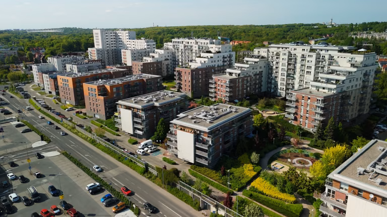 Katowice, zabudowa Dębowych Tarasów.