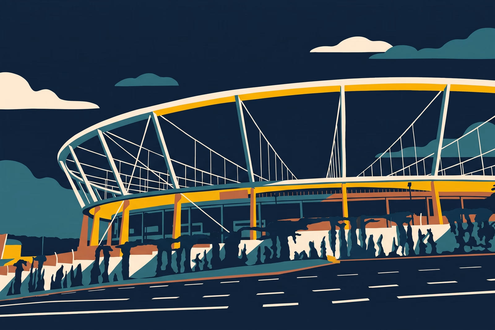 Ilustracja Stadionu Śląskiego w Chorzowie.